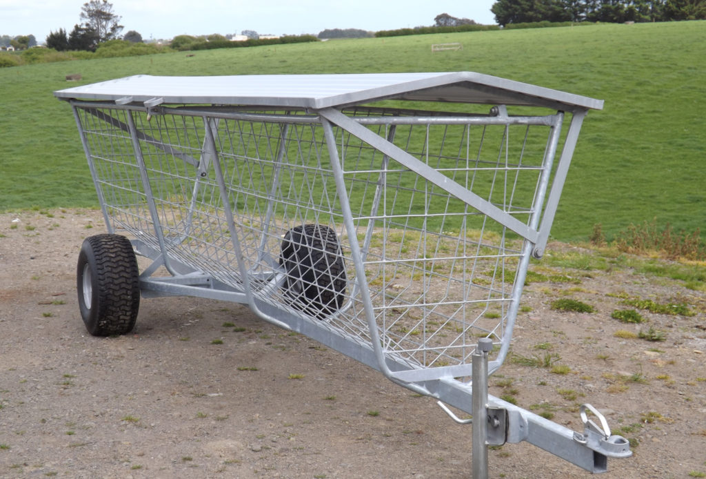Mobile Hayrack livestock hay feeder troughMOBILE